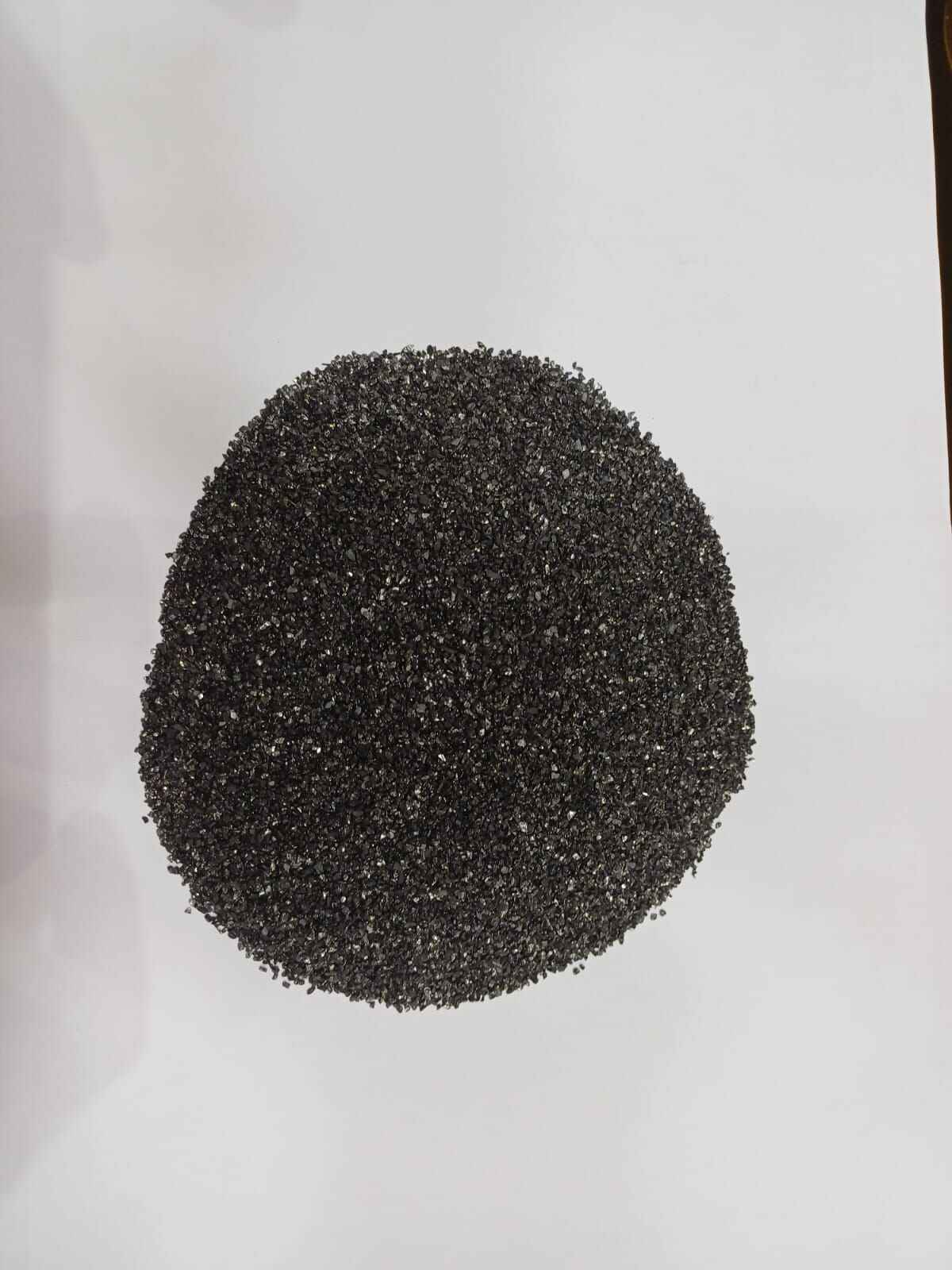 Close-up of anthracite filter grains